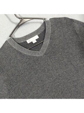 Cloudviel Sweater Men's XL Gray V-Neck Pullover Long Sleeve